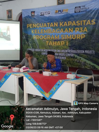 Penguatan Kapasitas Kelembagaan P3A Program SIMURP Tahap I ( Kasiman )